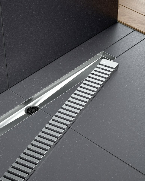 душевой лоток timo drain system 90 ds230109/01 с решеткой сатин