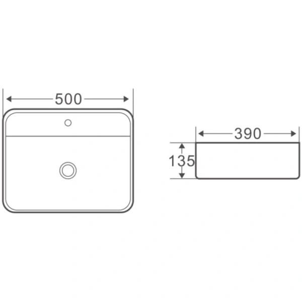 раковина накладная belbagno 50 bb1321, белая