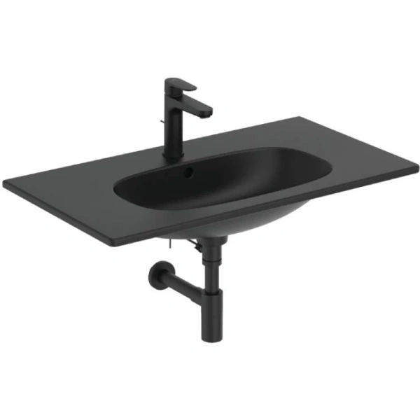 раковина полувстраиваемая ideal standard tesi t3509v3 80 см с отверстием под смеситель