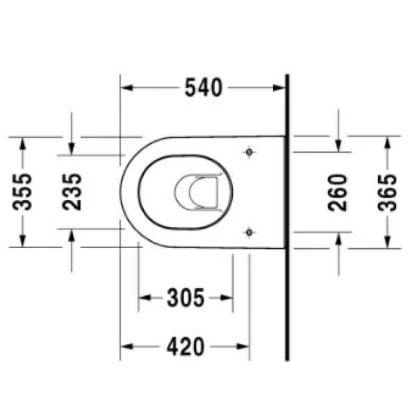 унитаз подвесной duravit darling new 2545090000, без сиденья, цвет белый.
