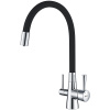 смеситель для кухни lemark comfort lm3075c085 хром черный