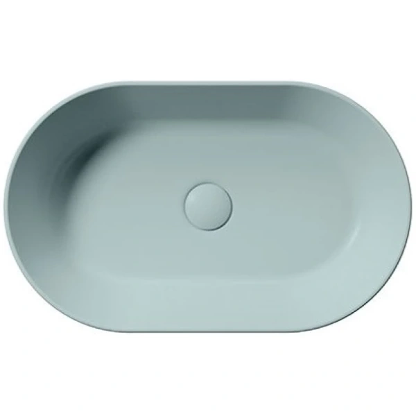 раковина gsi kube x 945815 накладная, 60x37 см, ghiaccio opaco (голубой матовый)