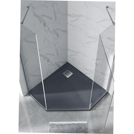 душевой поддон трапеция stone tray-g