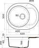 мойка кухонная omoikiri manmaru 62-bl черная