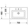 раковина накладная 70 см duravit 2nd floor 049170 00 00