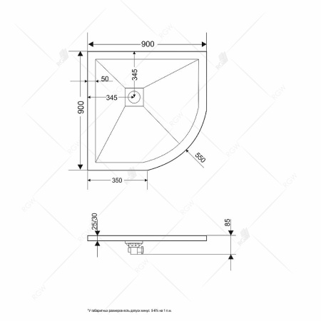 душевой поддон из искусственного камня rgw stone tray st/al-g 100×100 16153100-02 графит