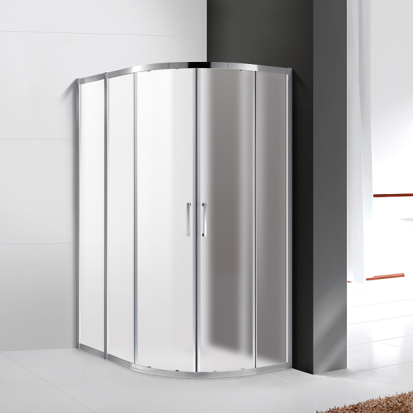 душевой уголок cezares molveno 120x100 molveno-rh-2-120/100-p-cr профиль хром стекло рифленое