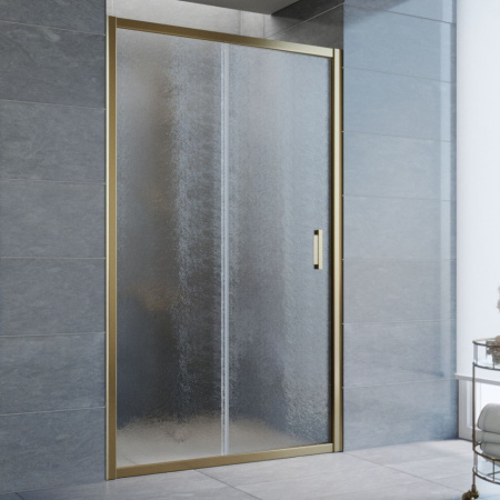 Дверь для душевой кабины в нишу Vegas Glass ZP 115 05 02 профиль бронза, стекло шиншилла