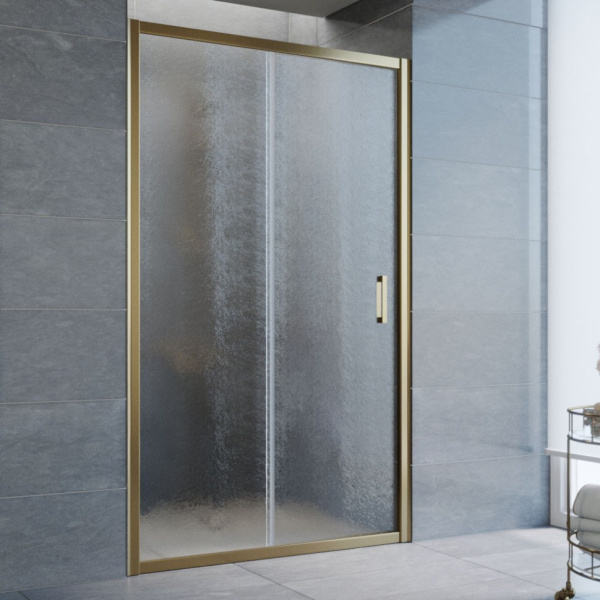 Дверь для душевой кабины в нишу Vegas Glass ZP 115 05 02 профиль бронза, стекло шиншилла