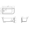 ванна акриловая угловая belbagno bb712-1500-730-l