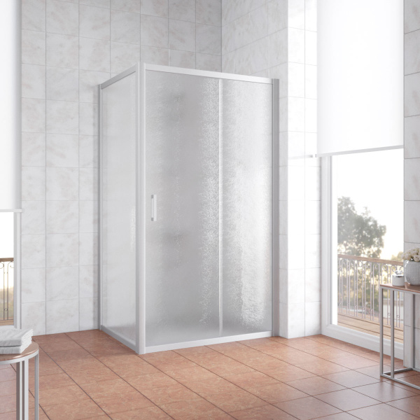 душевой уголок vegas glass zp+zpv 110*80 07 02 профиль матовый хром, стекло шиншилла