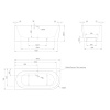 акриловая ванна knief wall 0100-255-r 165x75*58 см в левый угол