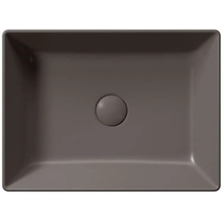 раковина gsi kube x 942916 накладная, 50x37 см, коричневый матовый
