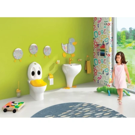 раковина creavit ducky dc052-00cb00e-0000 напольная, детская, 52.3x39.5 cм, белый