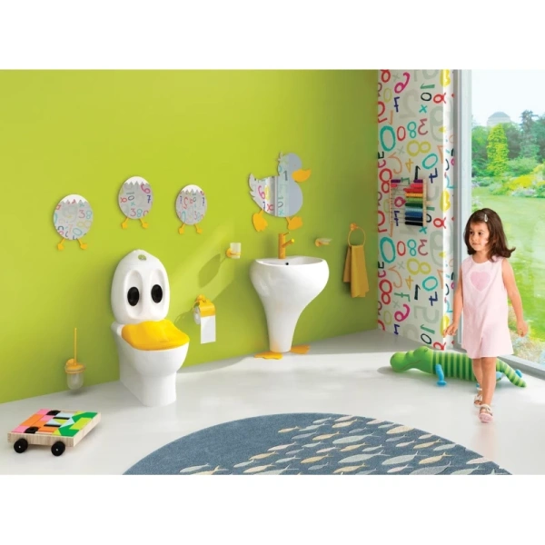 раковина creavit ducky dc052-00cb00e-0000 напольная, детская, 52.3x39.5 cм, белый