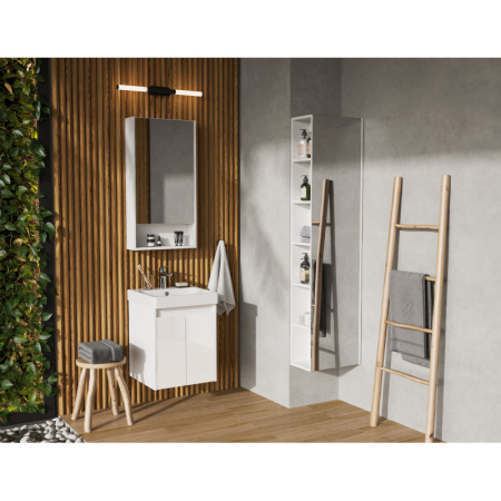 тумба белый глянец/белый матовый 38 см акватон сканди doors 1a278701sd010