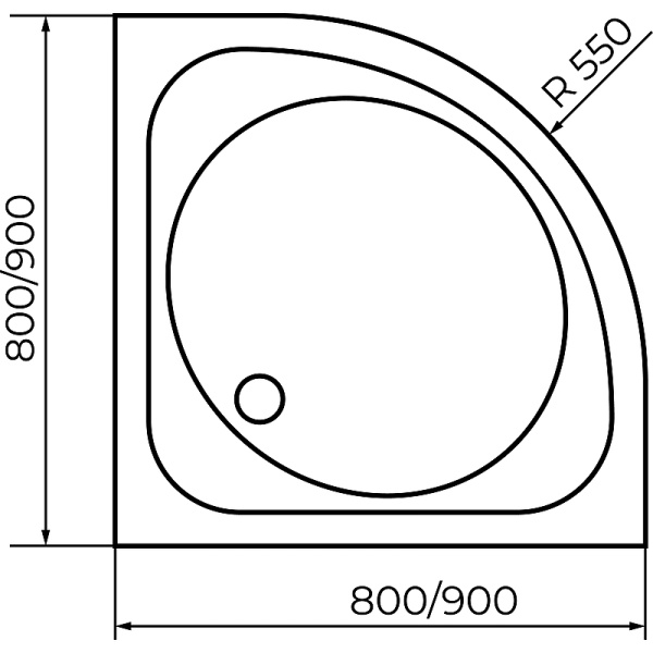душевой поддон из стеклопластика rgw smc/r w 90×90 57350499-01 белый