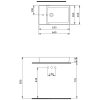 раковина 64x39,5 см berges ego sl 182013