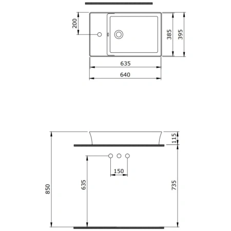 раковина 64x39,5 см berges ego sl 182013