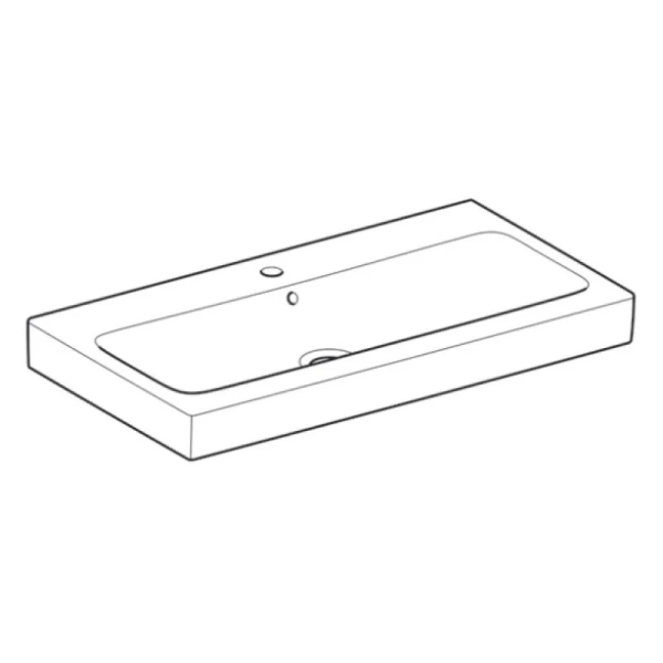 раковина подвесная/накладная geberit icon 90 см, 124090000