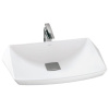 Раковина TOTO Jewelhex LW682B#W полувстраиваемая, без перелива, CeFiONtect, 68.5x49x21см, белая.