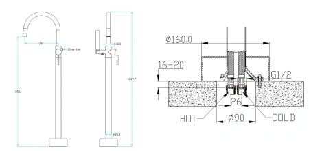 смеситель для ванны boheme uno 469-mw белый матовый
