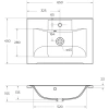 раковина полувстраиваемая belbagno bb650/450-lv-mr-pr белая