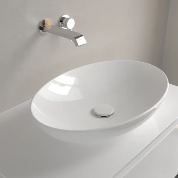 раковина-чаша villeroy & boch loop & friends 4a470101 56x38,5 см, накладная, альпийский белый