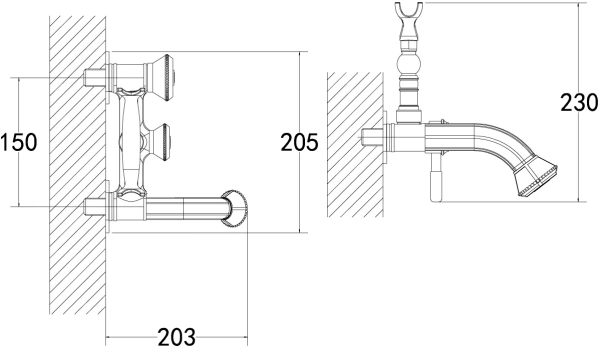 смеситель для ванны с душем lemark jasmine lm6612b