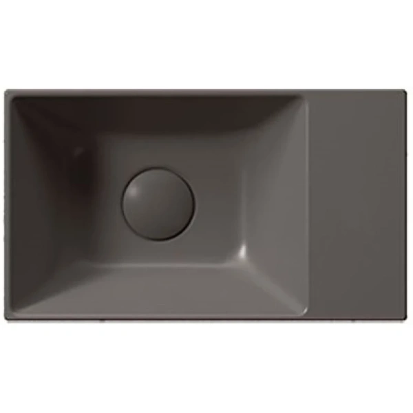 раковина gsi kube x 9484016 подвесная, 40x23 см, коричневый матовый