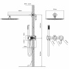 душевая система vincea groove vsfw-4g01bg4 брашированное золото