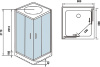 душевая кабина weltwasser ww500 laine 802 80x80 10000003261 профиль хром стекло прозрачное