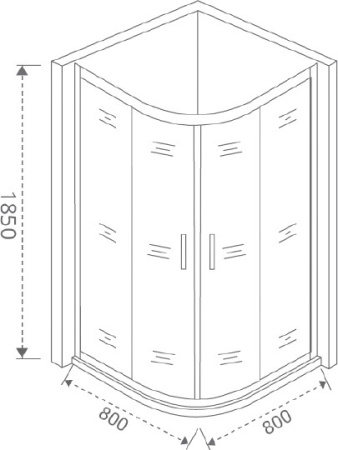 душевой уголок good door latte r-80-g-we