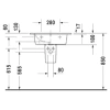 раковина полувстраиваемая duravit me by starck 2336630000