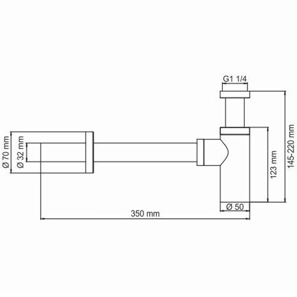 сифон для раковины wasserkraft a093, хром матовый