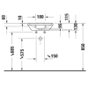 раковина накладная duravit d-neo 45 см 738450041, белая