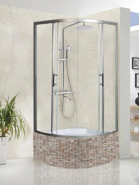 душевой уголок weltwasser ww500 с 80×80 10000012444 профиль хром, стекло прозрачное