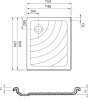 душевой поддон ravak aneta 75x90 la a003701220 белый