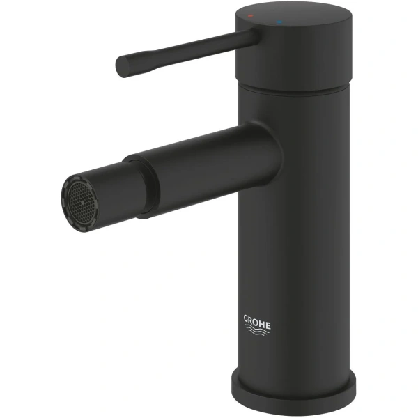 смеситель grohe essence new 24395kf1 для биде, без донного клапана, черный матовый