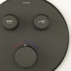 душевой комплект sancos space sc3006mb 320 мм, с термостатом, черный матовый