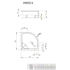 душевой поддон 80×80 см radaway indos a sia8080-01