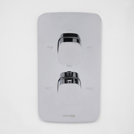 смеситель для душа, wasserkraft naab 8644 thermo с термостатом, цвет хром