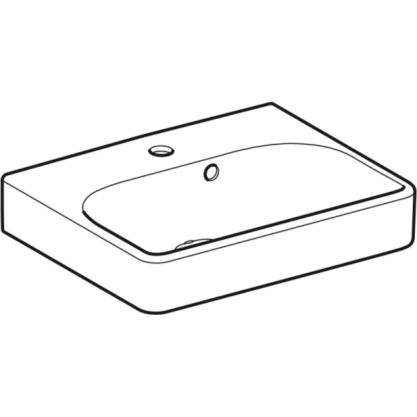 раковина в ванную подвесная/накладная geberit smyle square 45 см 500.222.01.1