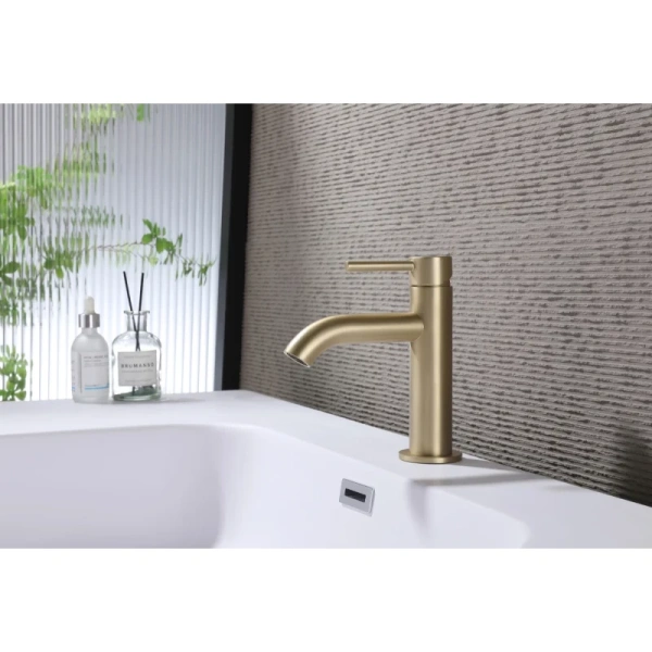 смеситель для раковины abber wasser kreis af8110g золотой матовый
