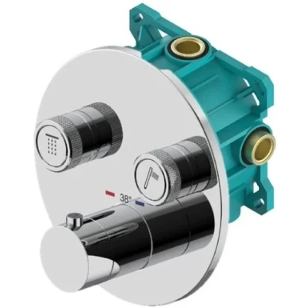 термостат для ванны plumberia selection psbox kitpsb02cr260 встраиваемый, с душевым гарнитуром, хром