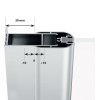 дверь для душевой кабины в нишу ravak chrome csd2-120 0qvgc100z1 профиль белый, стекло прозрачное