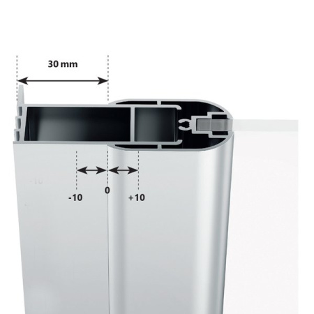 дверь для душевой кабины в нишу ravak chrome csd2-120 0qvgc100z1 профиль белый, стекло прозрачное