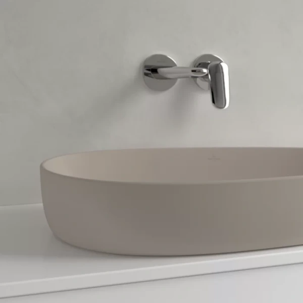 раковина villeroy & boch antao 4a7465am накладная, 65x40 см, almond с покрытием ceramicplus