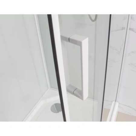 душевая кабина 110x110x220 см frank f410 white 410410 прозрачное