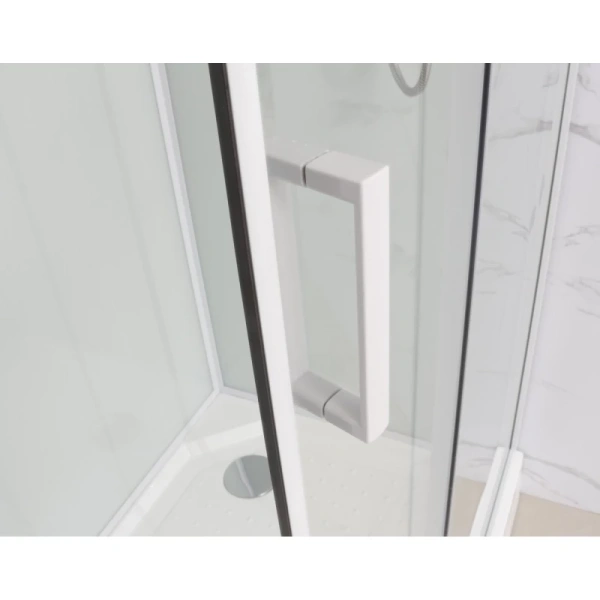душевая кабина 80x80x220 см frank f408 white 408008 прозрачное